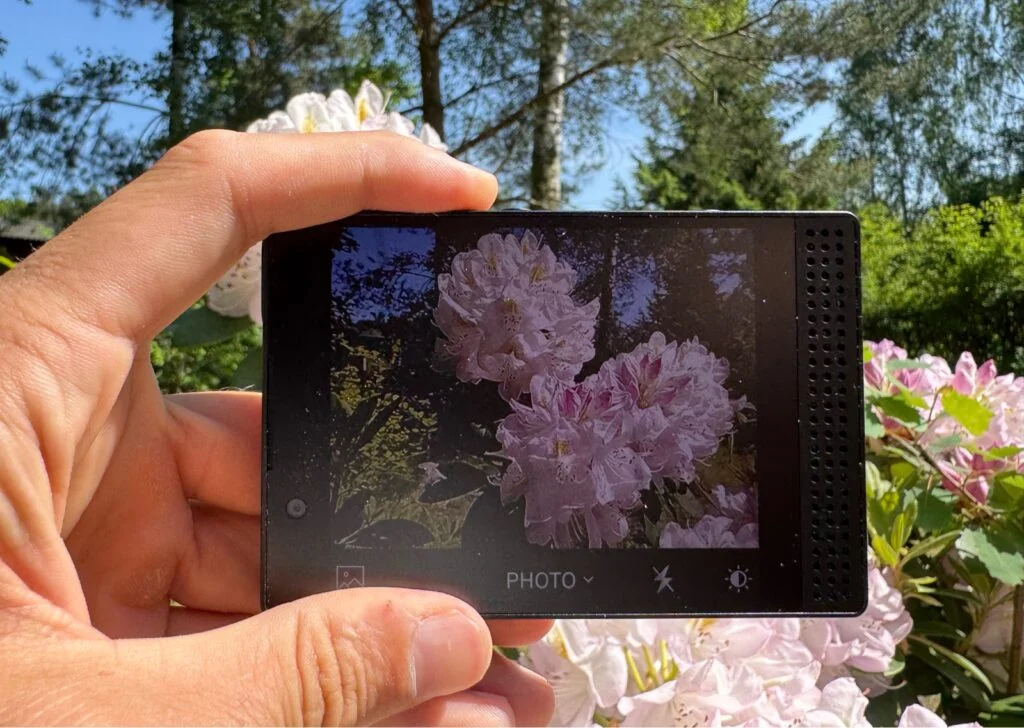Taking a photo on Light Phone 3